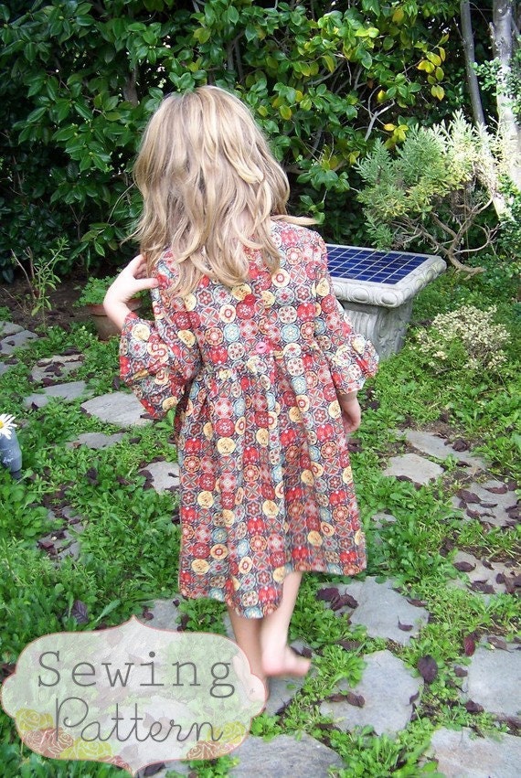 INSTANT DOWNLOAD- Isla Dress (Sizes 1 to 6) PDF Sewing Pattern and Tutorial