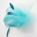 Aqua Feather Fascinator -Turquoise Feather Comb - Bridal Feather Comb