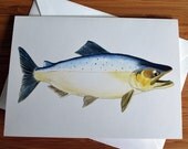 Salmon Greeting Card - Blank Inside
