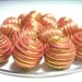 ORANGE/GOLD Basketball Wives Inspired Woven beads (14 mm) - 10 pieces