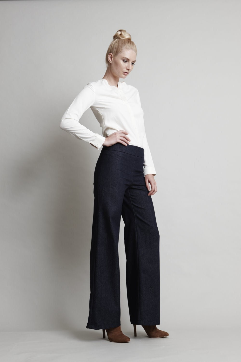 Silk Long-Sleeved Shirt - Pure White Silk