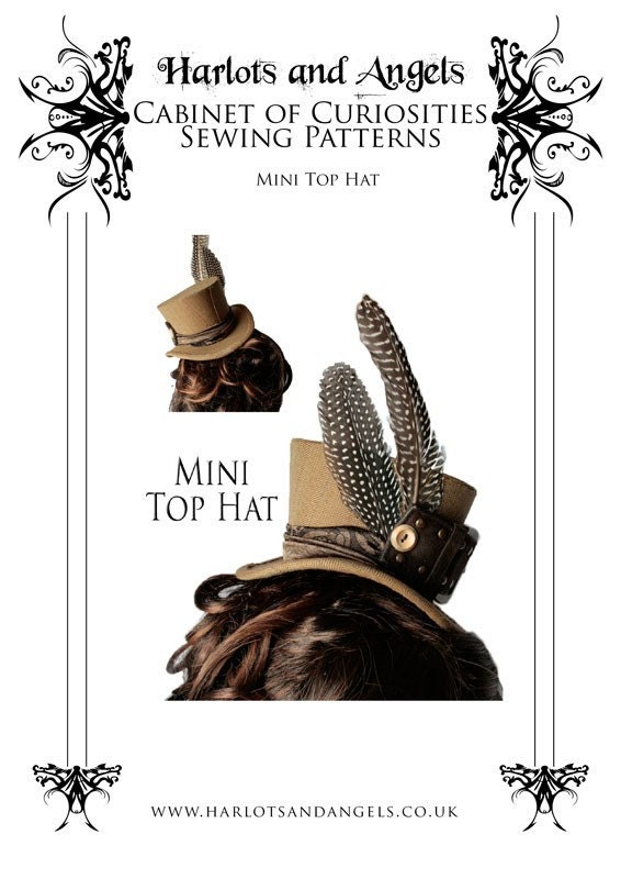 SALE SALE..... Buckram Mini Top Hat Millinery Sewing Pattern (MTH)