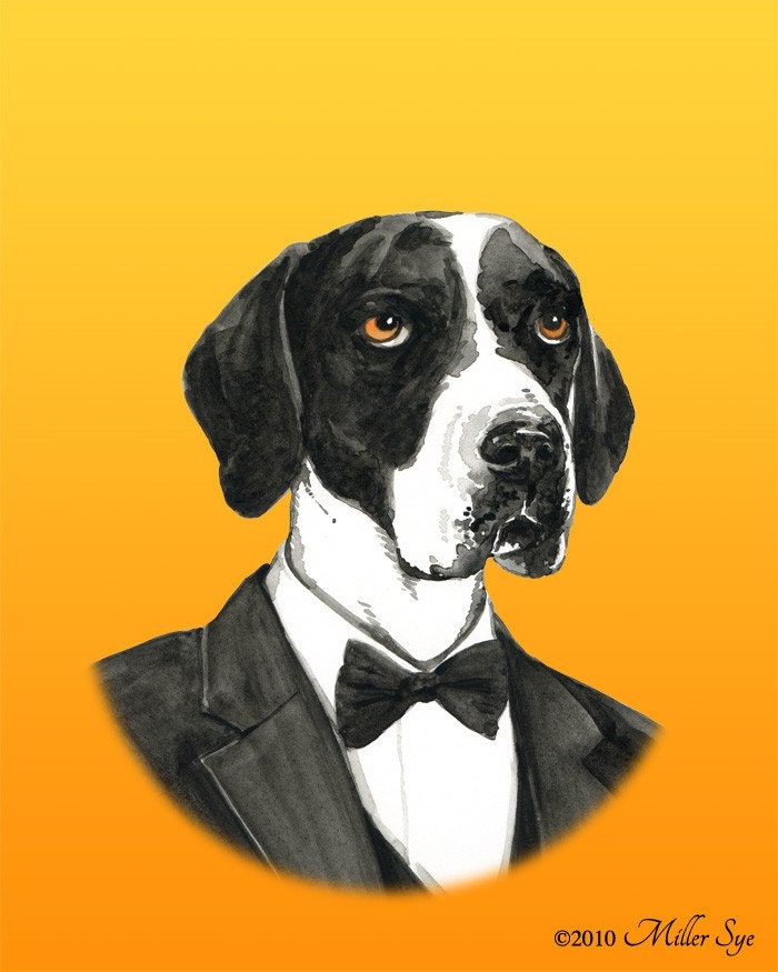 English Pointer Art English Pointer Groom Dog by millersye