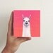 Miniature Llama Art / Mini Art Block