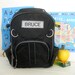 Pottery Barn Backpack With Monogram (Small Size) -- Fairfax Black With Gray Trim