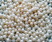 4mm Ivory sugar pearls - 2oz.