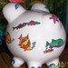Colorful fish ceramic piggy bank
