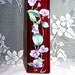 Red vase - purple floral with swarovski crystals