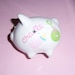 Baby girl mini ceramic piggy bank - swarovski crystals