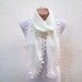 Handmade Traditional Turkish Fabric Scarf-Guipure Scarf -cream