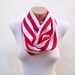 infinity scarf Loop scarf Neckwarmer Necklace scarf Fabric scarf White Red