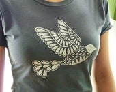 White Dove on Gray T-Shirt