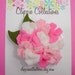 Petite Wool Hydrangea Flower clippie with leaves - white, light pink, medium pink, moss green hair clip - no slip