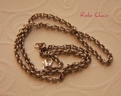 Antiqued Silver or Gold Plated Rolo Chain Upgrade