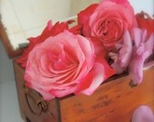 Vintage 1950s jewelry box -  Antique keepsake box -  Wooden box