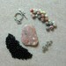 Spice Jasper Pearls Silver Glass Pendant Beads Kit