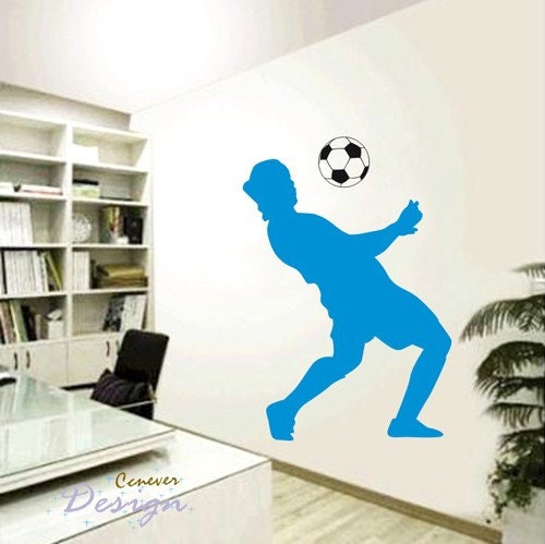 soccer player football sports games Personalized Name----Removable Graphic Art wall decals stickers home decor