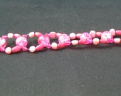 Woven pink  bracelet