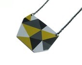 Geometric Triangle Necklace Mustard