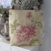SALE, SALE, REDUCED from 38.00 to 16.00, Pale yellow background with large pink flowers and leaf design
