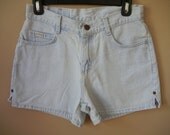 Vintage 90's High Waisted Denim Shorts, Size Small, Riders, 90's