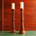 Wooden Candlesticks, Jumbo Size, Homemade