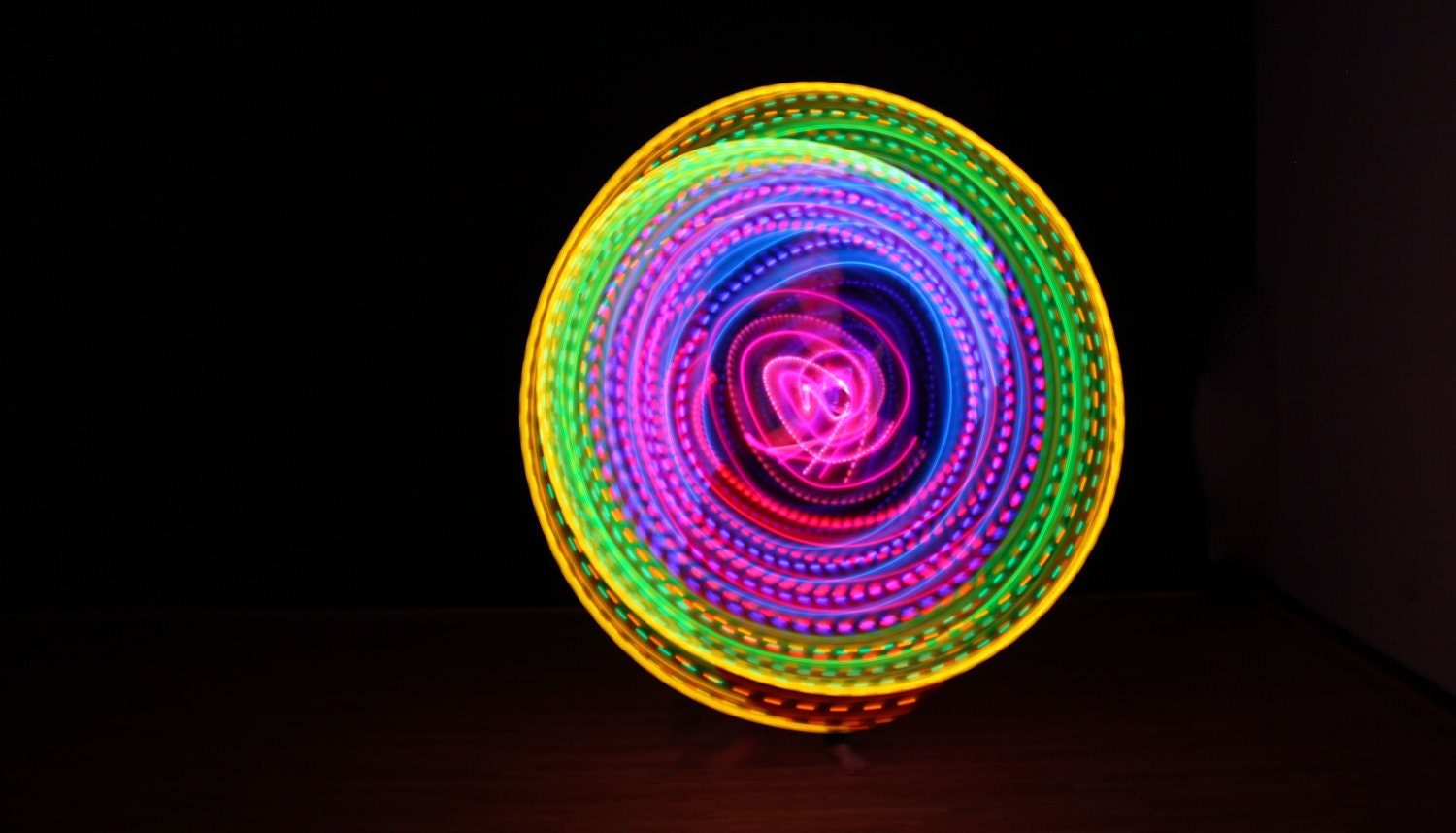 Rechargeable Double Rainbow LED Hula Hoop (2 Circuits)