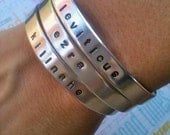 FIVE Dollar Sale--Single Name or Word Skinny Cuff Bracelet