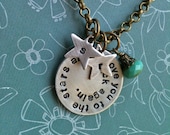Custom Listing.. I love You To The Stars And Back Again...Hand Stamped Necklace