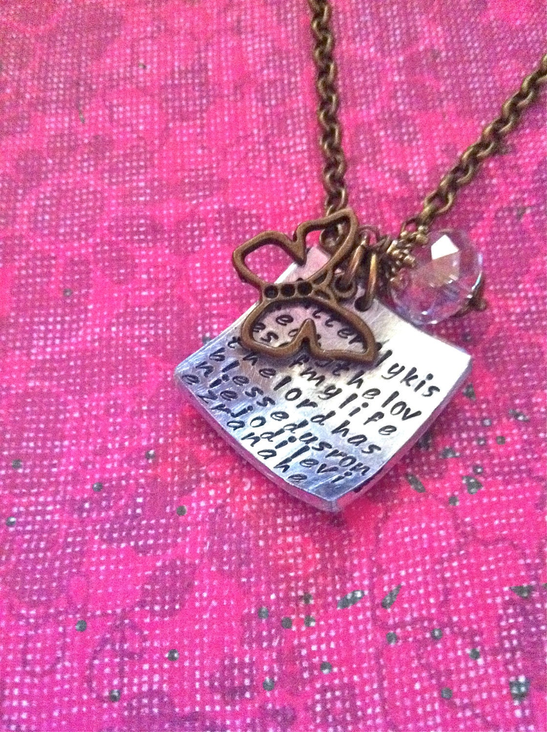 NEW-Continuous Art...Hand Stamped Necklace by darkchocolatentulips