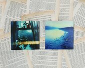 Serene Indigo Duo - Two 5x5 Polaroid Prints