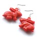 Red Bunny Rabbit Earrings