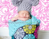 CROCHET PATTERN, Chunky Double Pom Boxy Beanie PDF