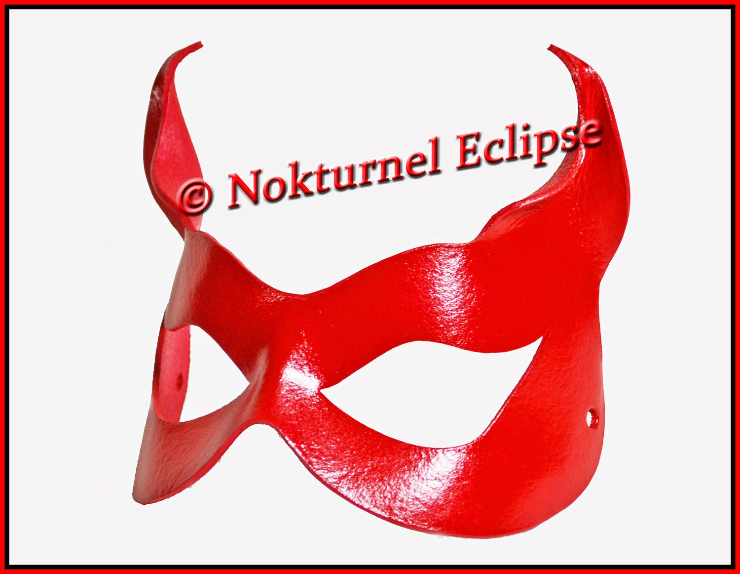 Red Catwoman Leather Mask with Little Cat Ears Masquerade Fetish Comic Con Super Hero Halloween Costume Cosplay