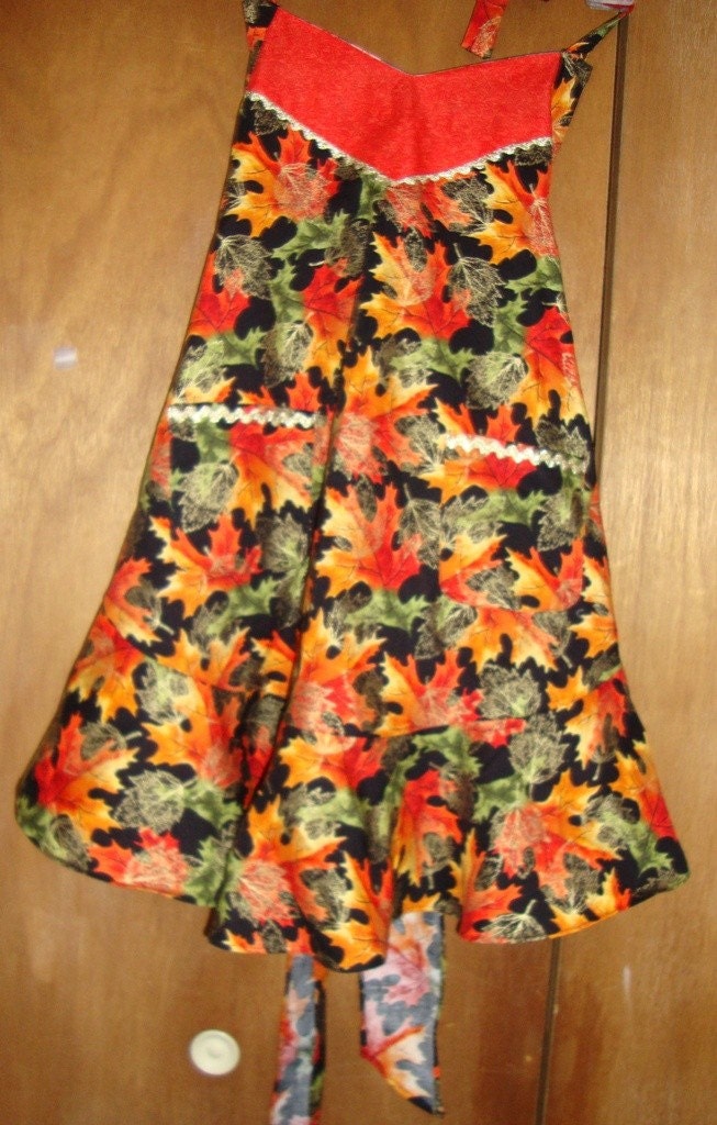 SALE Flouncy Fall Apron