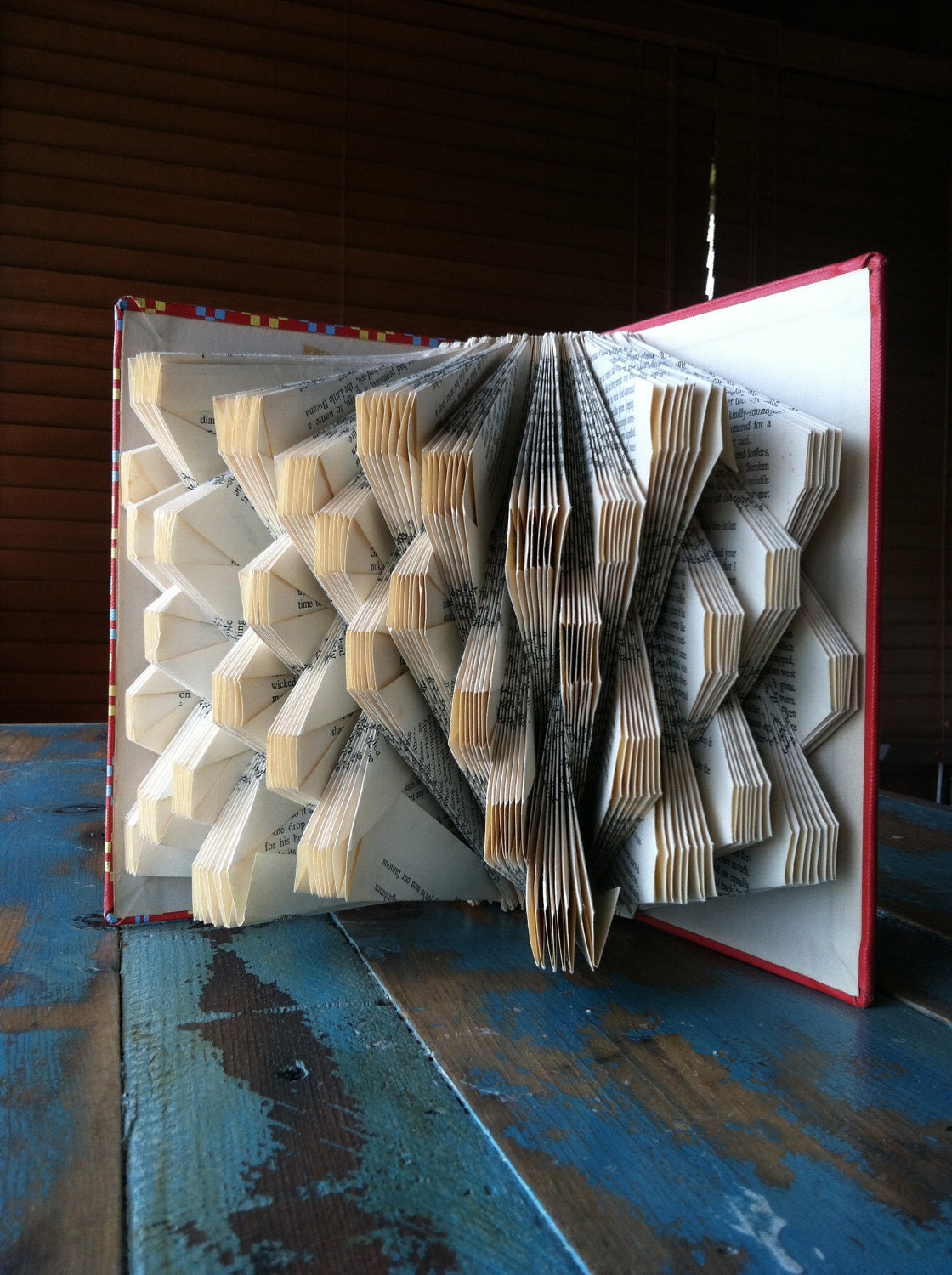 Squares - Uhuru: A Novel of Africa Today - Folded Book Art - Recycled, Repurposed, Reclaimed