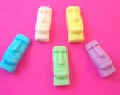 The Easter Island Soap set of 5- you pick color and scent