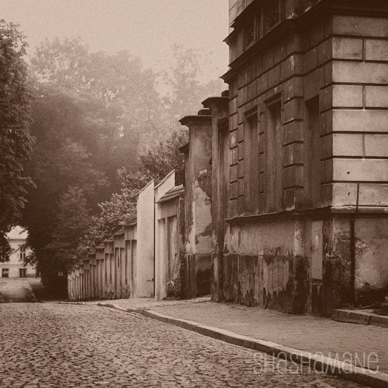 Vintage Cracow 8x8 toned, old mood fine art photo. Krakow, Poland