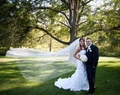 108 inches - The Chelsea veil -  2 tier cathedral circular/drop wedding veil, bridal veil with blusher