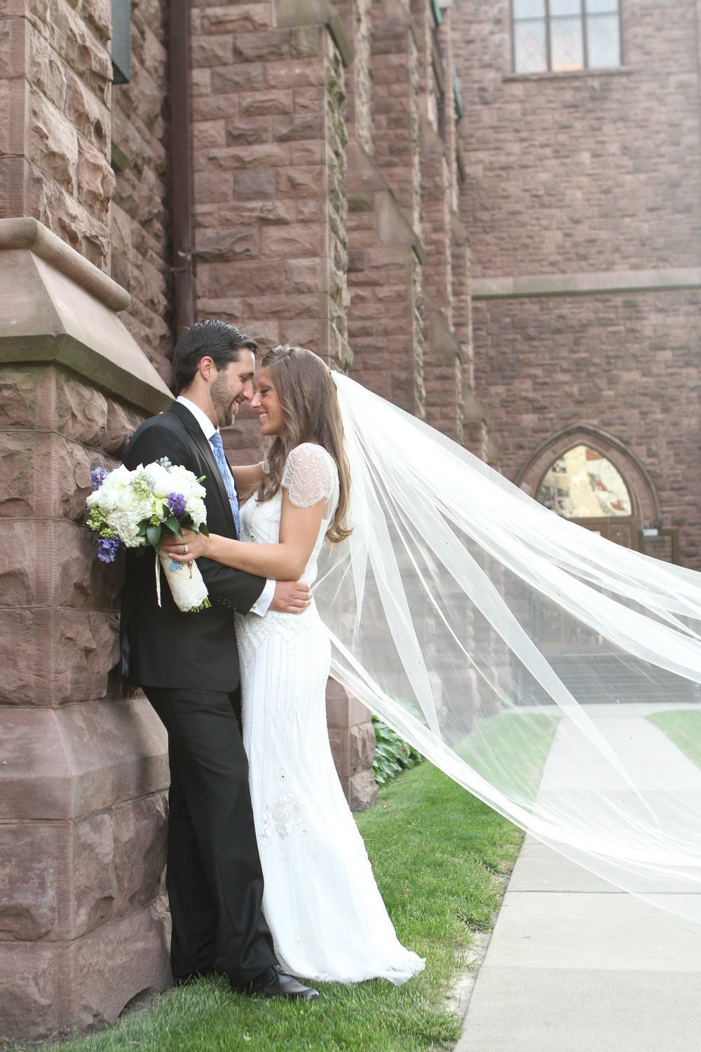 Cathedral veil, 108 inches, wedding veil, bridal veil available in white, diamond white, light ivory, and ivory