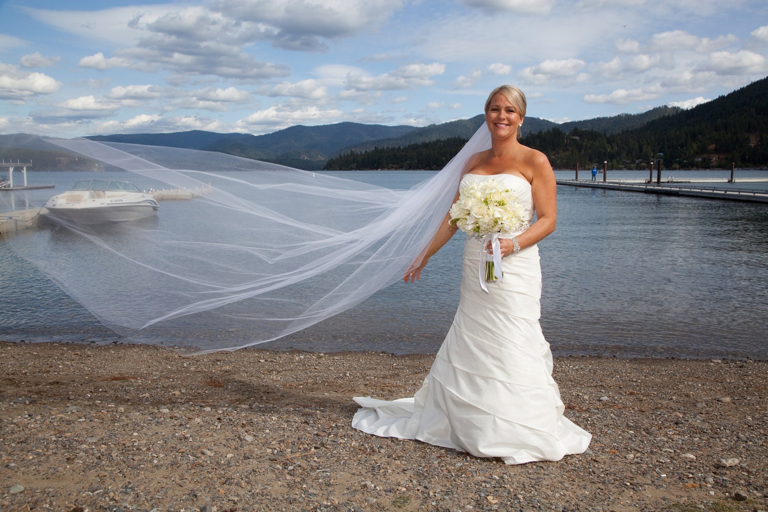 Cathedral length 1 tier wedding veil, bridal veil, cathedral veil, cathedral length veil 120 inches long - SHIPPED IN 1 WEEK