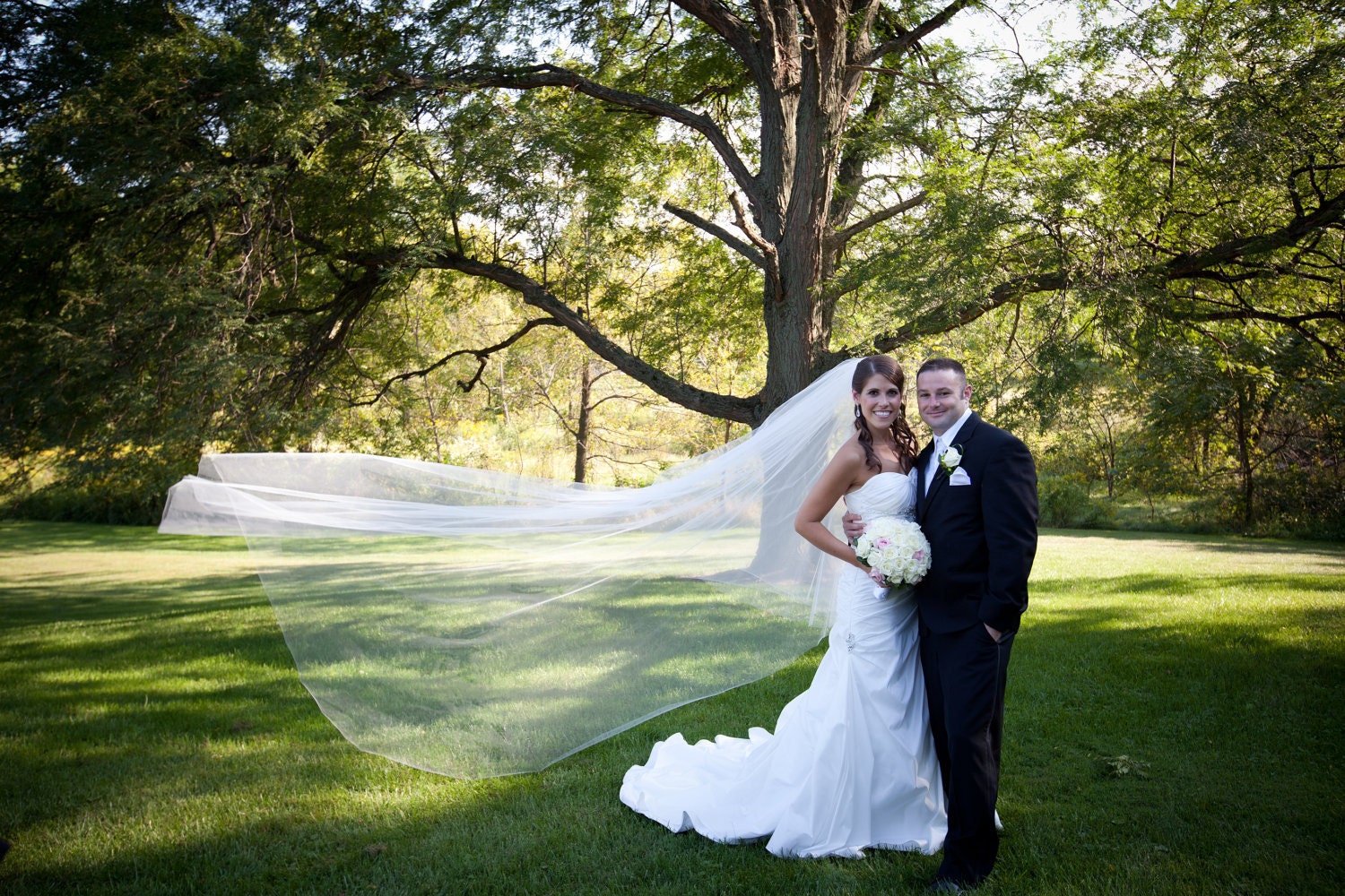 108 inches - The Chelsea veil - 2 tier cathedral circular/drop wedding veil, bridal veil with blusher