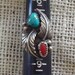 Vintage Turqoise and Coral Ring - HOLIDAY SALE