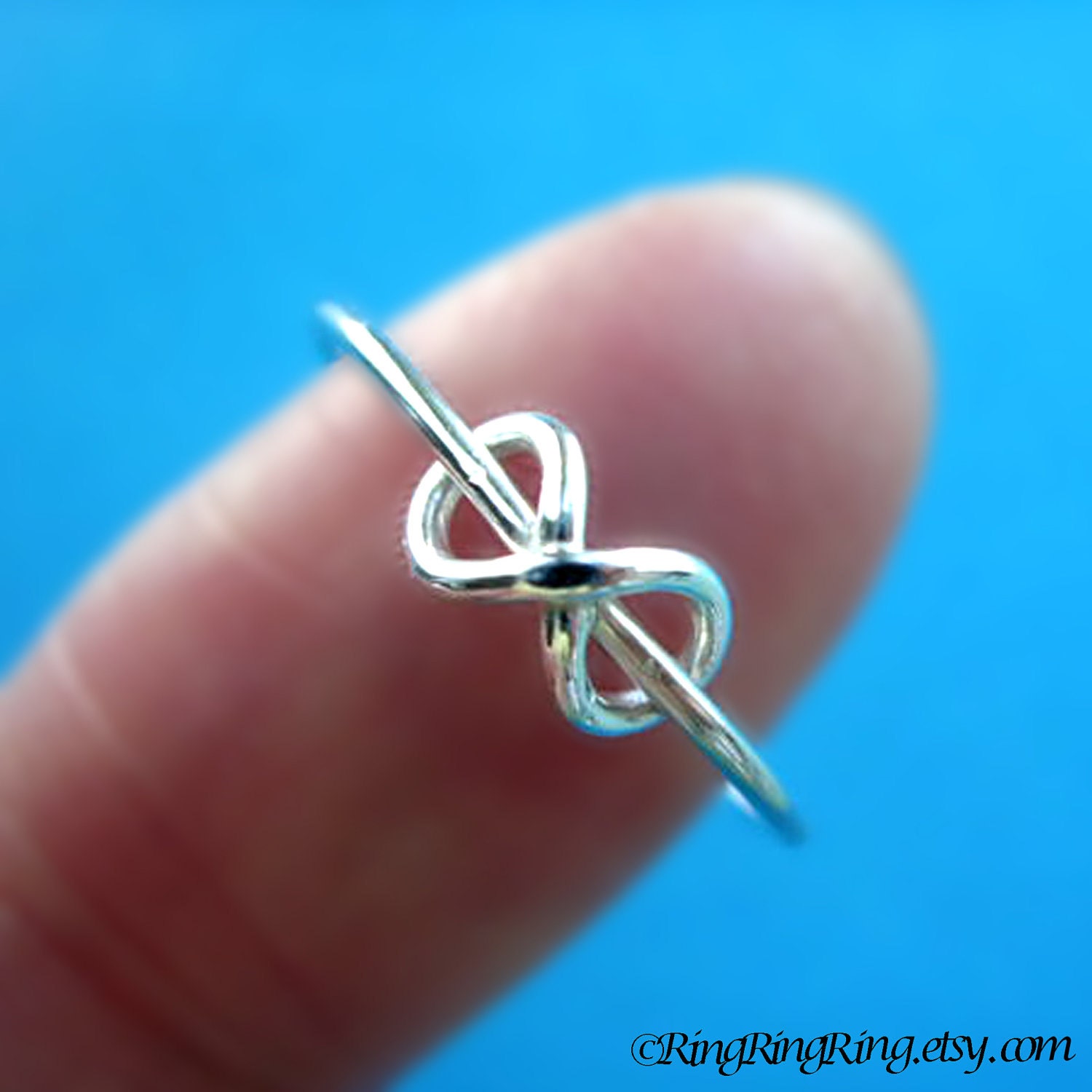 925. Simple Infinity ring - sterling silver ring jewelry, sisters, forever best friends 123112