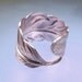 Large Fine Silver feather ring