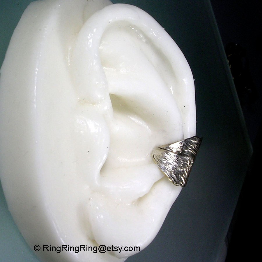 925. Archangel style No.2 - Sterling Silver ear cuff earring jewelry - Non pierced earcuff for men and women 102612