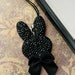 Black Bunny Cell Phone Charm
