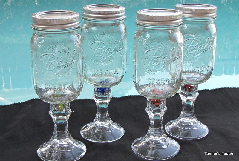 4 Redneck Wine Glasses - set of 4 redneck wine glass