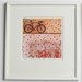 bicycle print gift art pink abstract modern home christmas