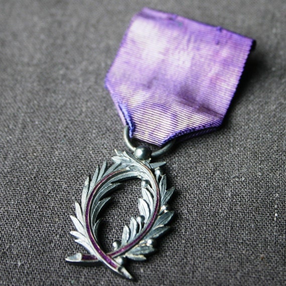 Purple medal. Silver palms. RESERVED